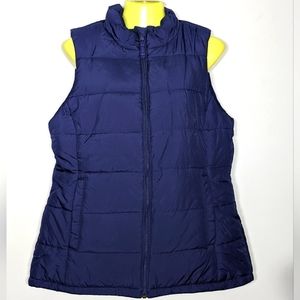 NEW Amazon Essentials Navy Blue Puffer Vest Sz Medium blue